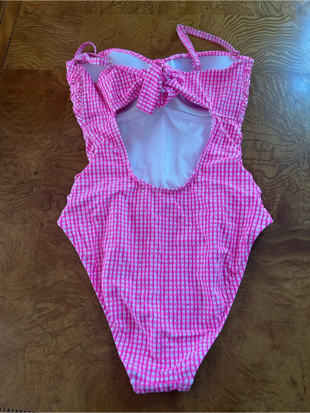 Lilly Pulitzer Pink Gingham One-Piece Swimsuit - Picture 2 of 4